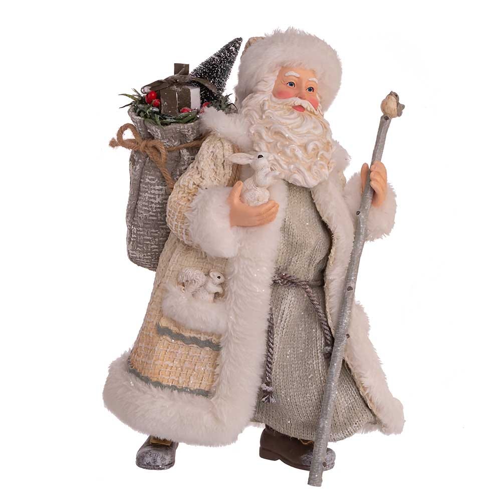 Kurt Adler 10.5-Inch Fabriché Snowy Woods Santa